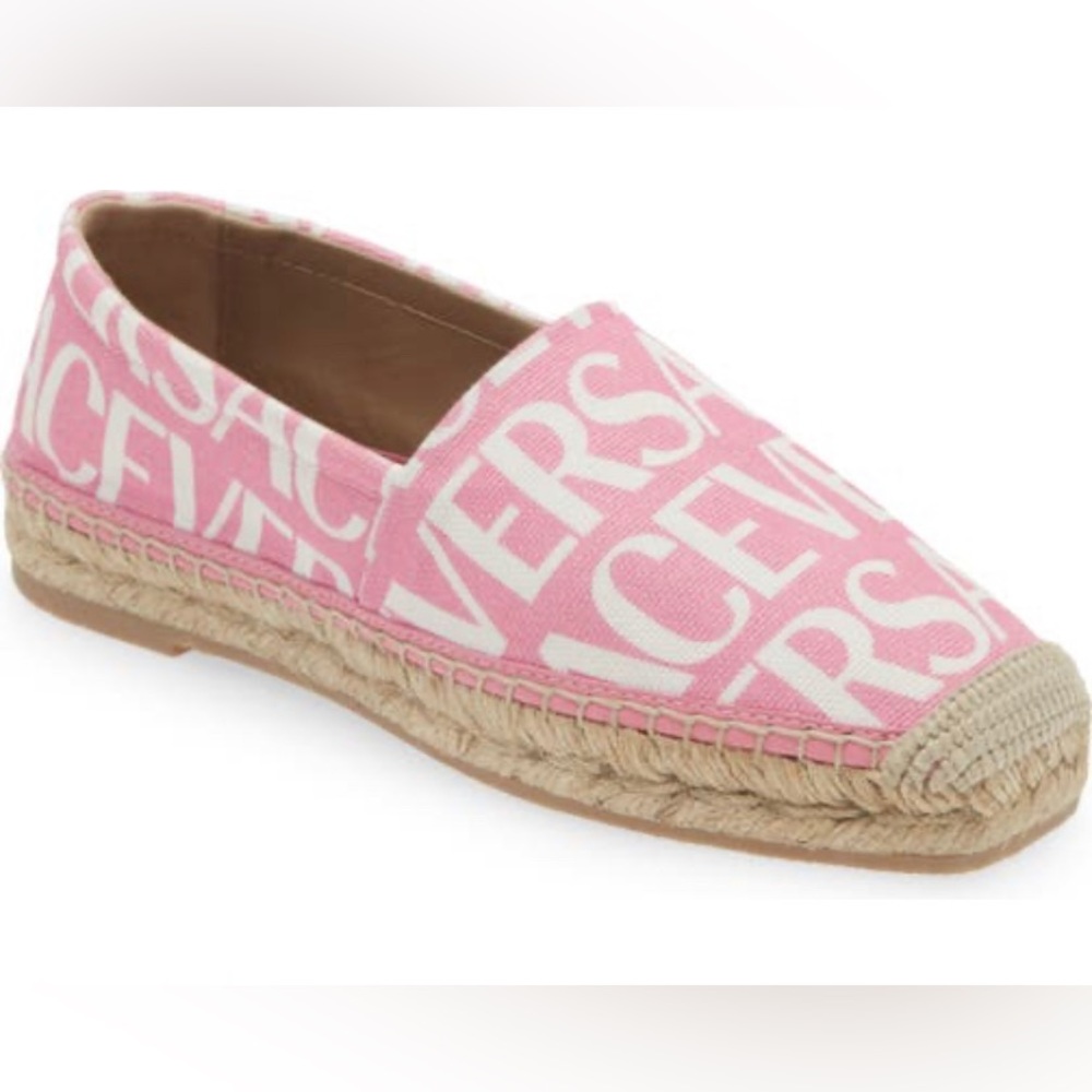 Versace Logo Print Espadrilles
